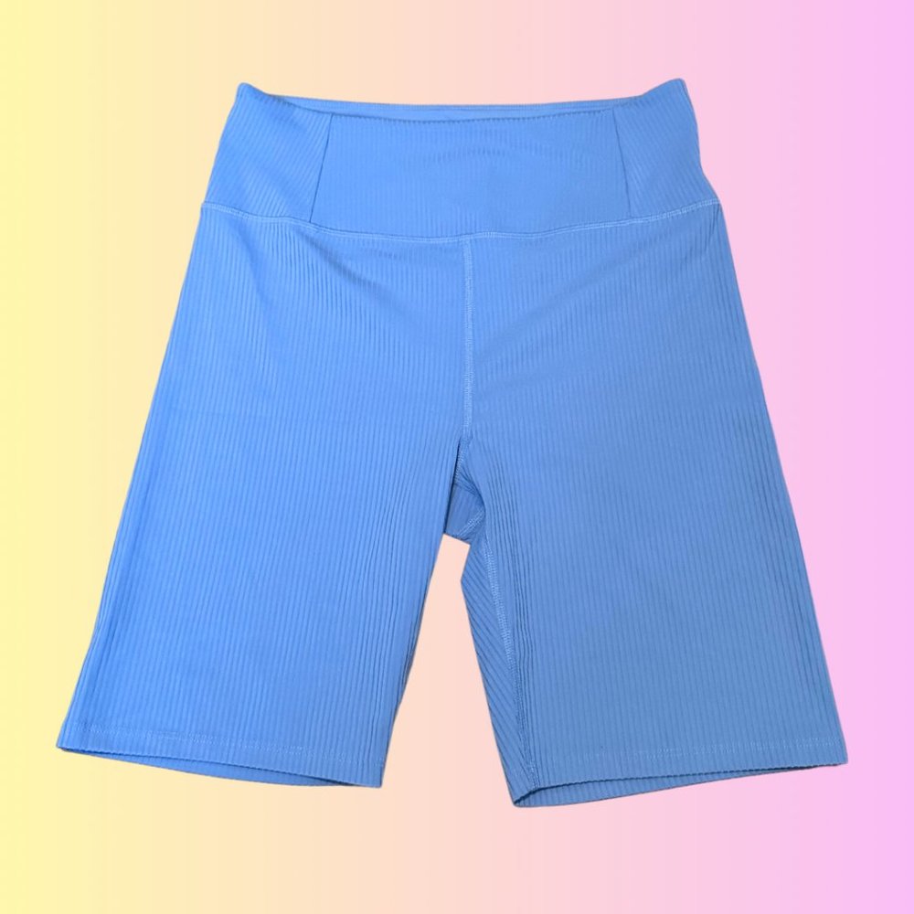 The Girlfriend Collective Ribbed High-Rise Run Biker Short